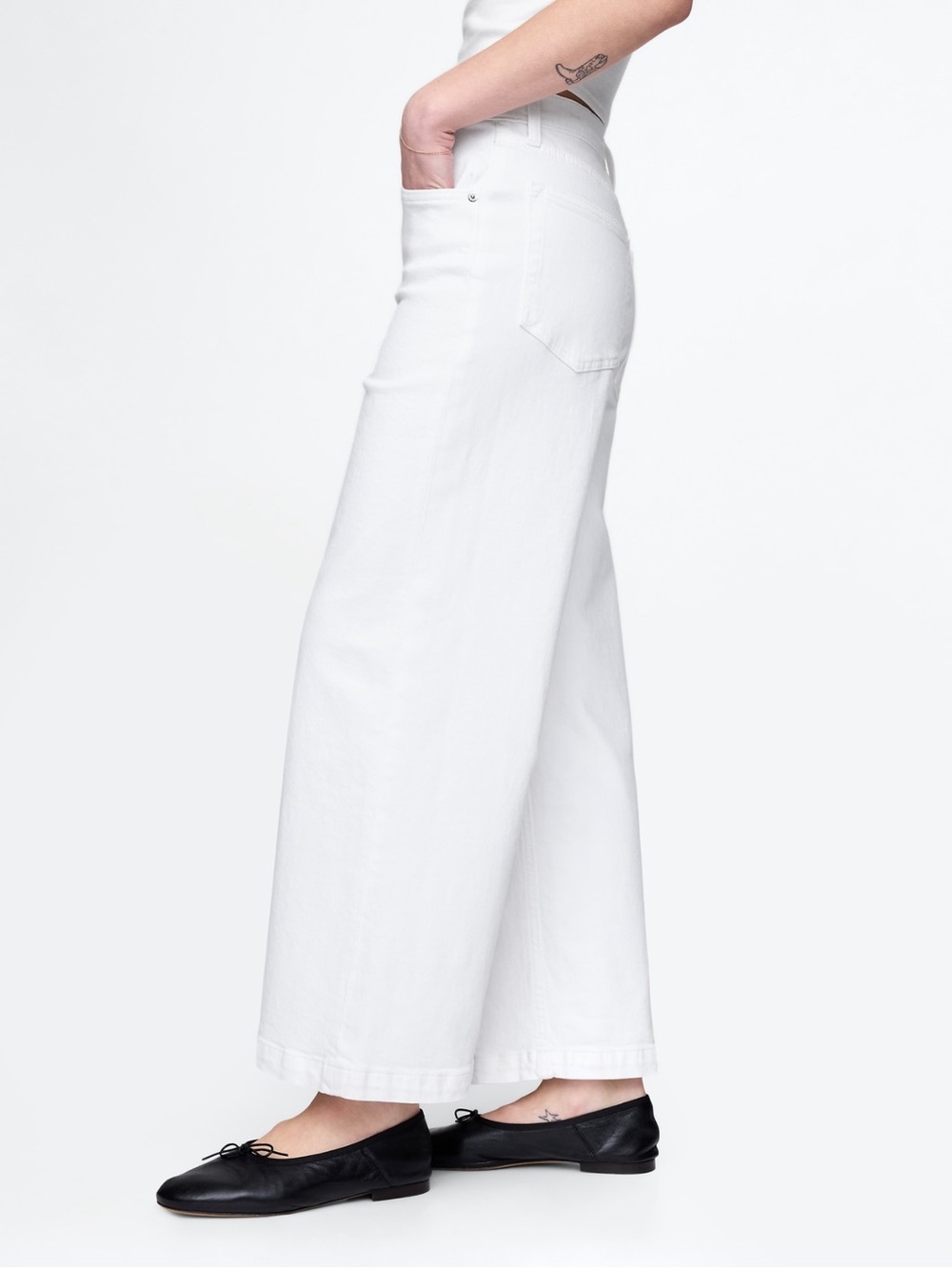 NWT High Rise Stride Wide-Leg Ankle Jeans Gap - Picture 6 of 8